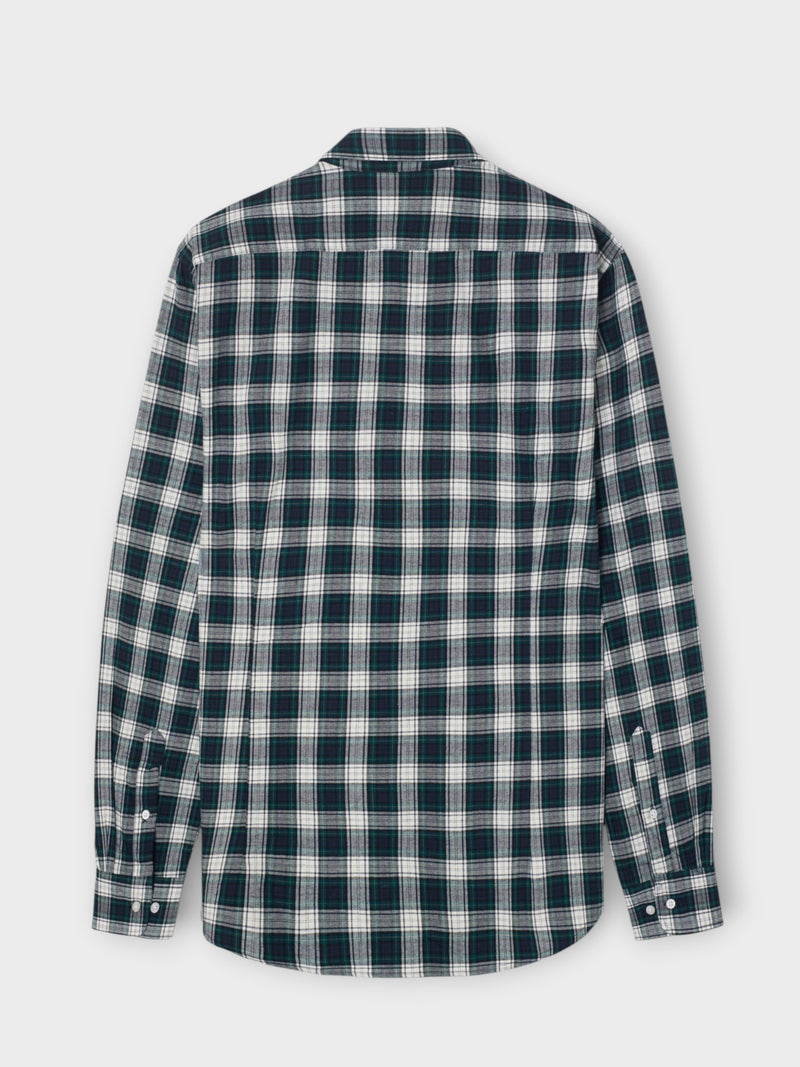 Camisa sport cuadro tartan verde