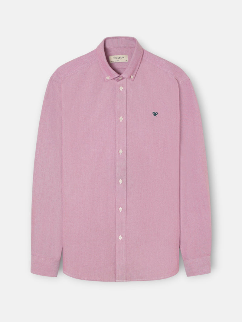 Chemise sport oxford bordeaux