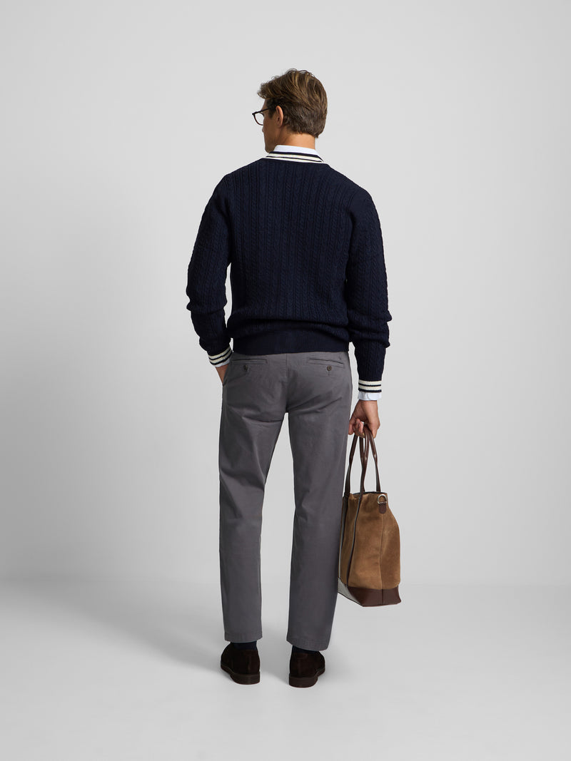 Cardigan college azul marino