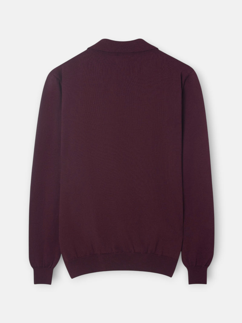 Burgundy polo neck sweater