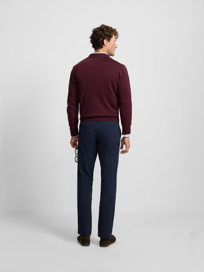 Burgundy polo neck sweater