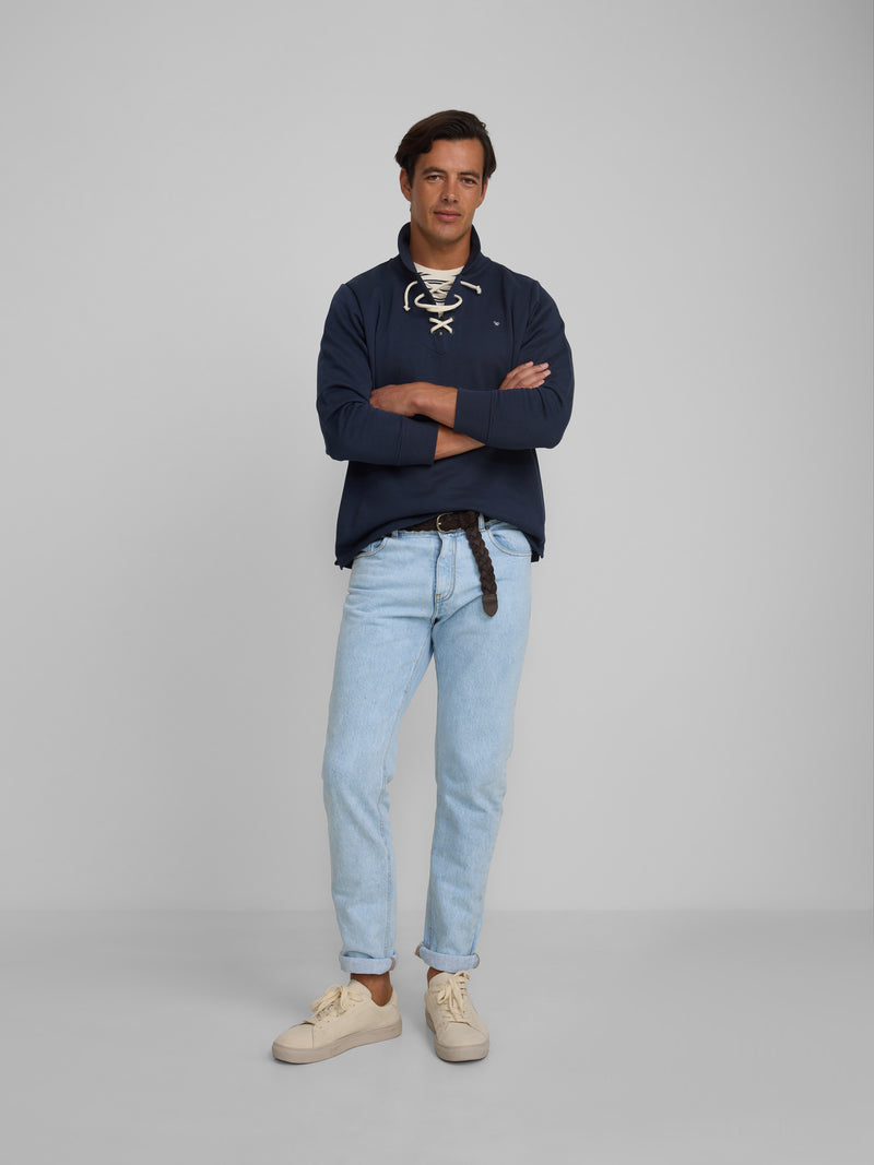 Sweatshirt nautique cruise bleu marine