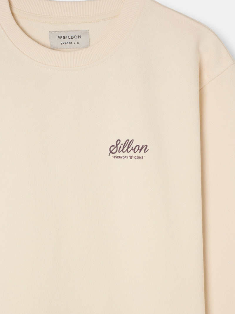 Sudadera varsity club crema