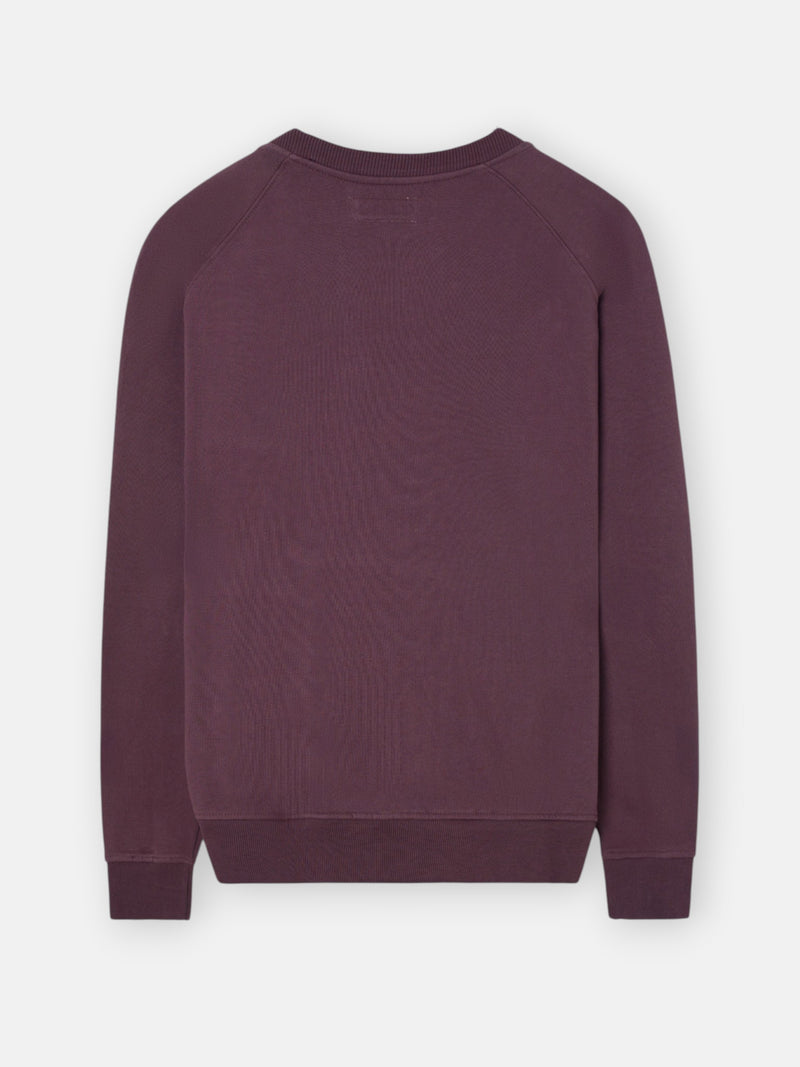 Sweat-shirt raglan patch Silbon bordeaux