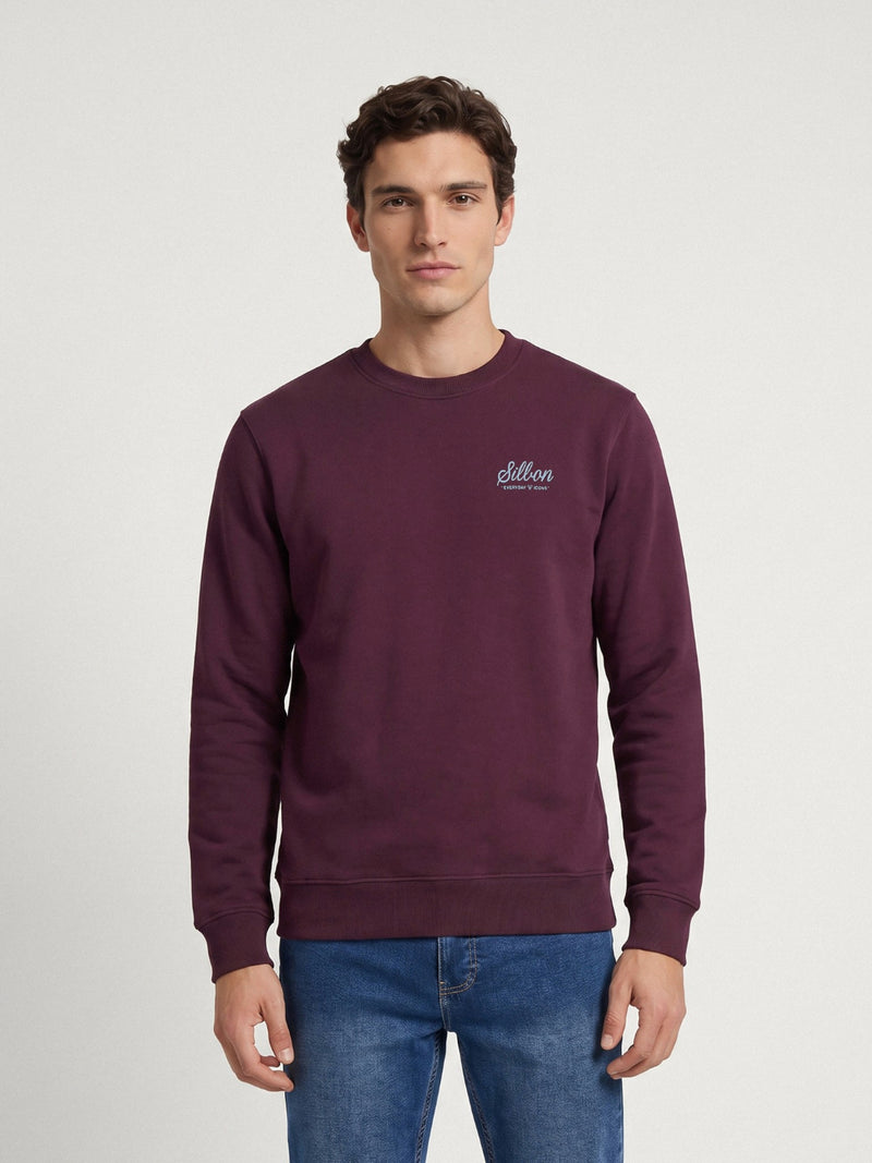 Sweat-shirt varsity club bordeaux