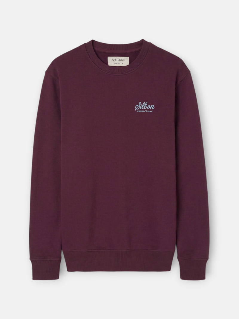Sweat-shirt varsity club bordeaux