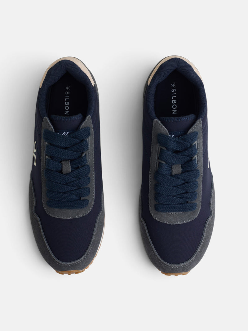 Navy blue relaxed running sneaker