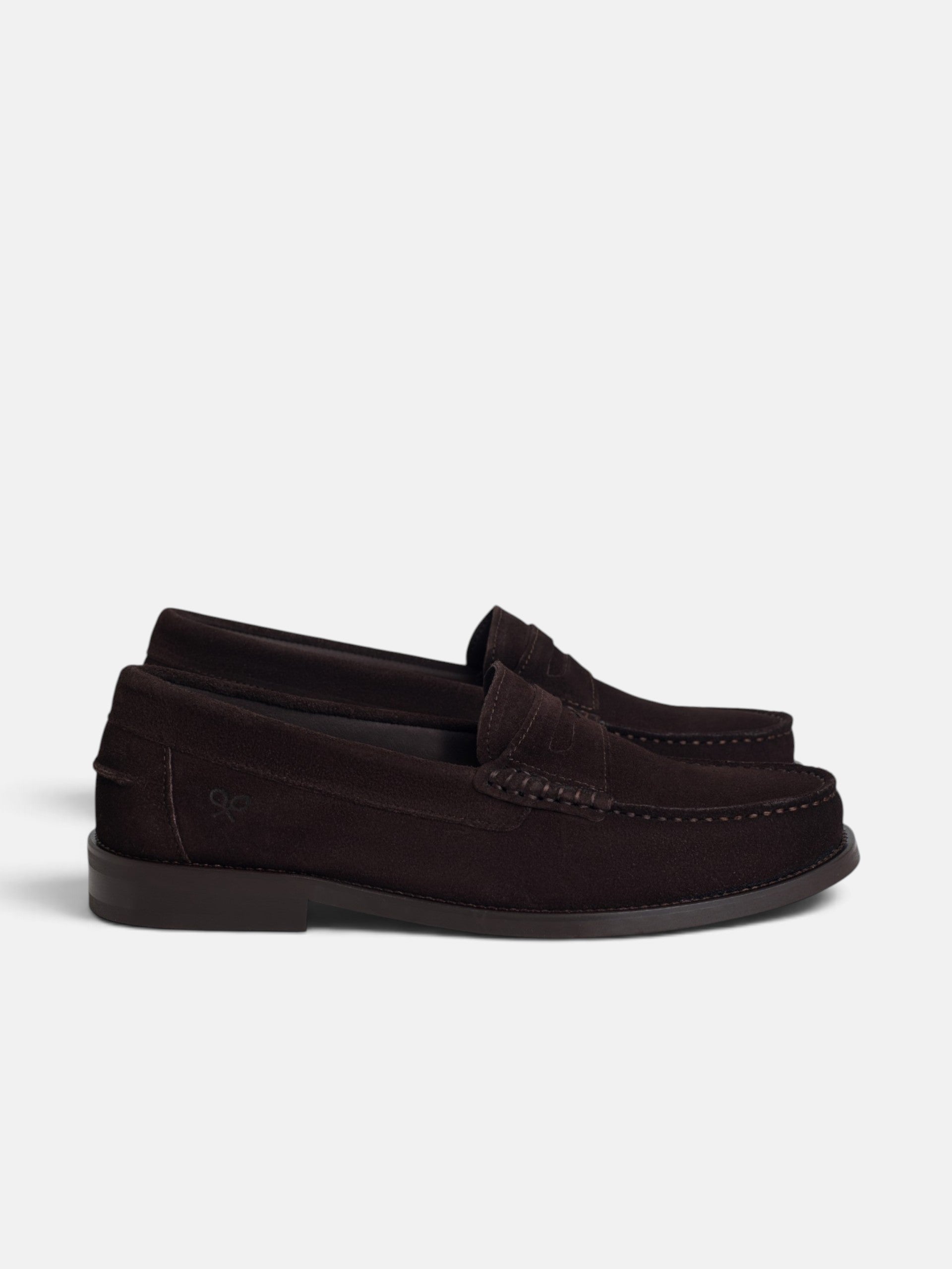Light brown suede loafer shoe