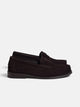 Light brown suede loafer shoe