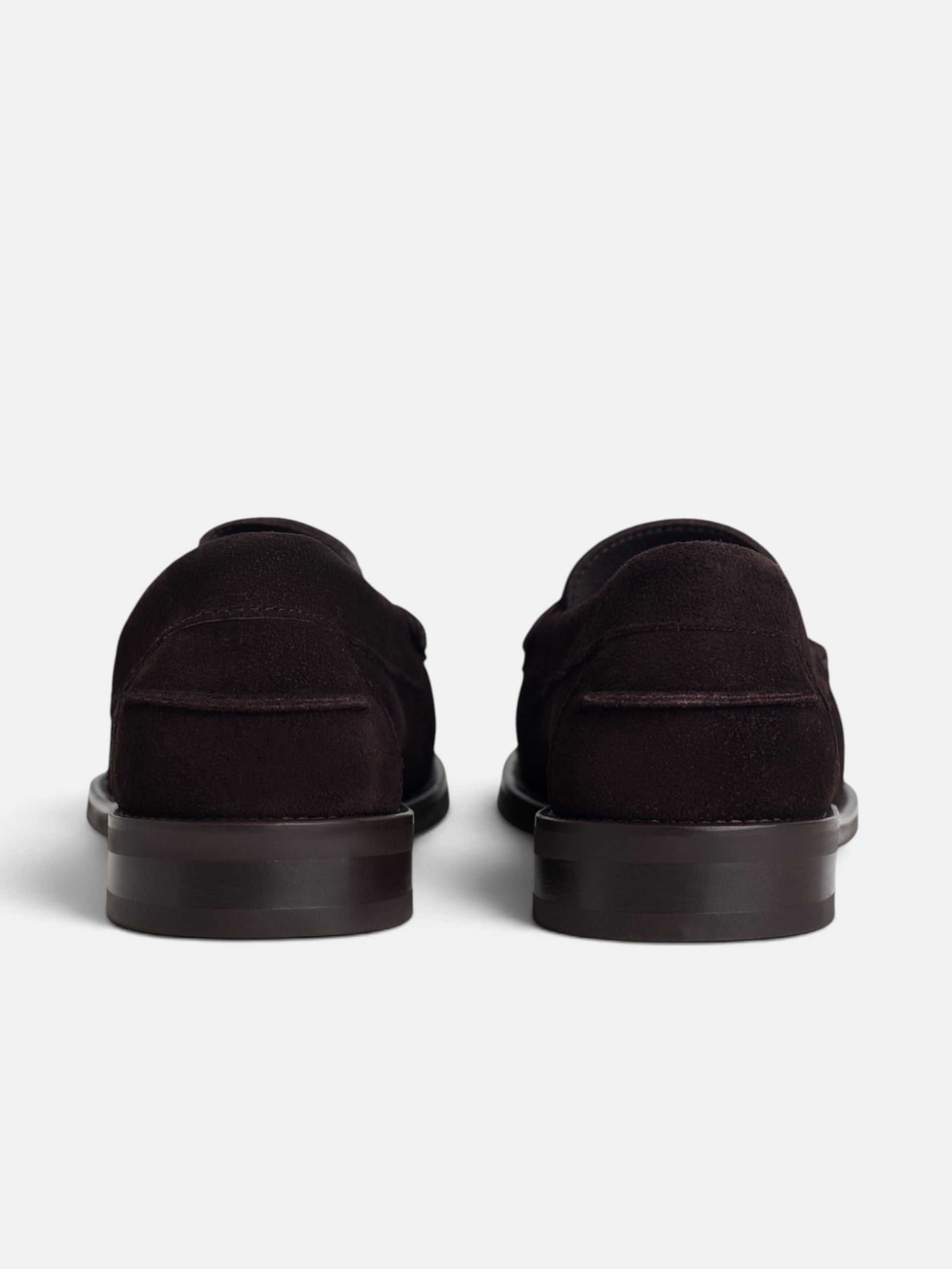 Light brown suede loafer shoe