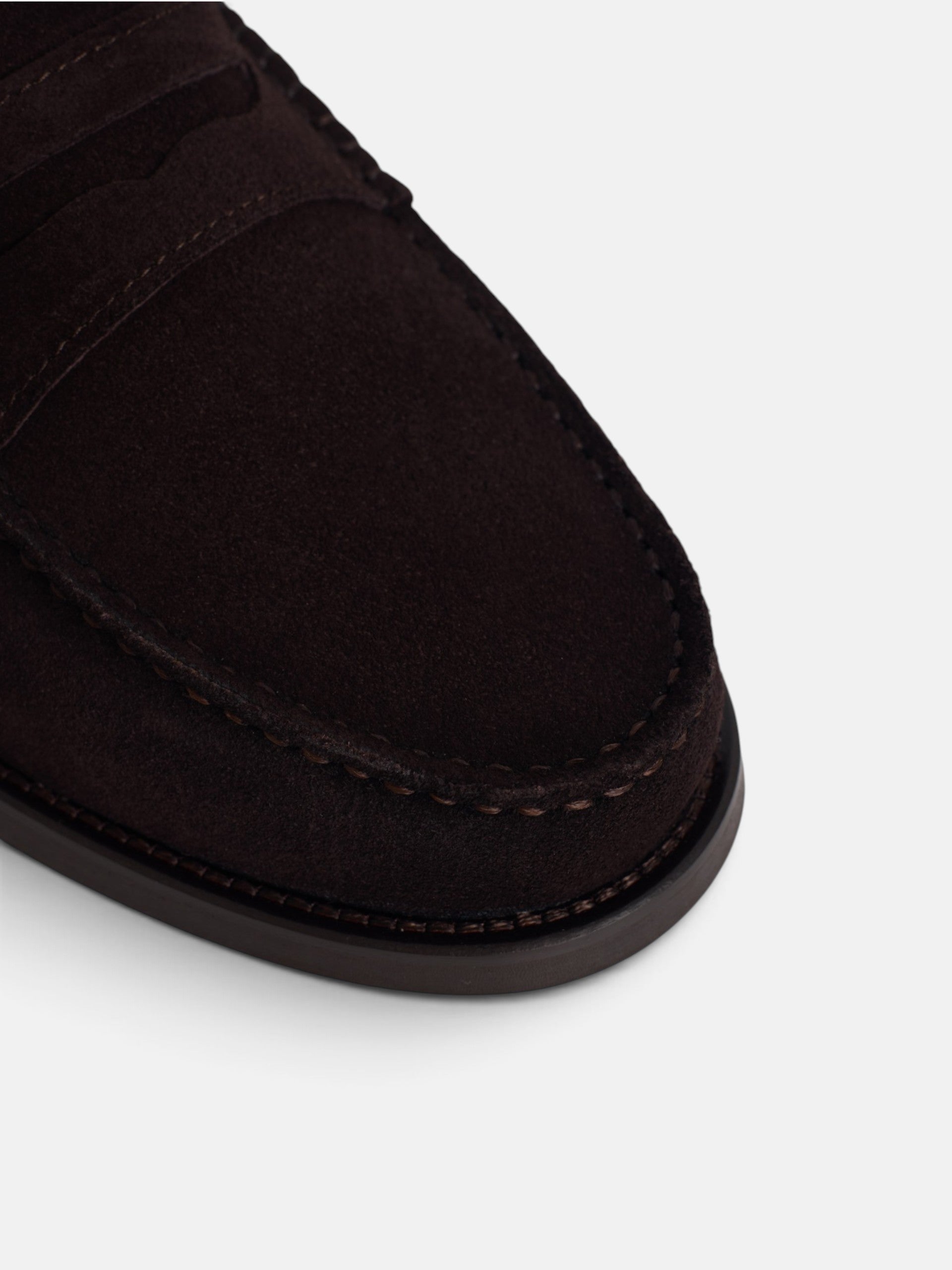 Light brown suede loafer shoe