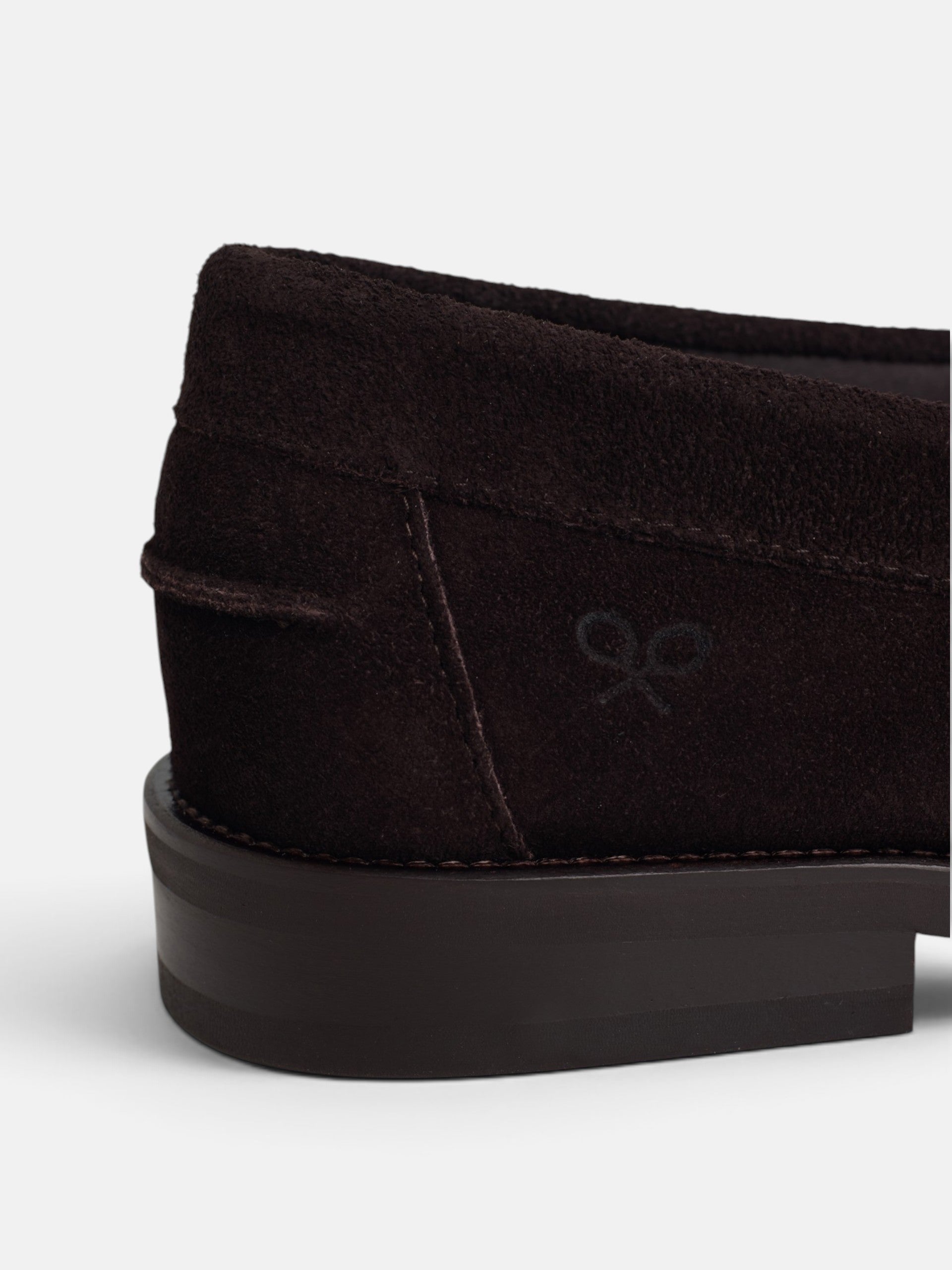 Light brown suede loafer shoe