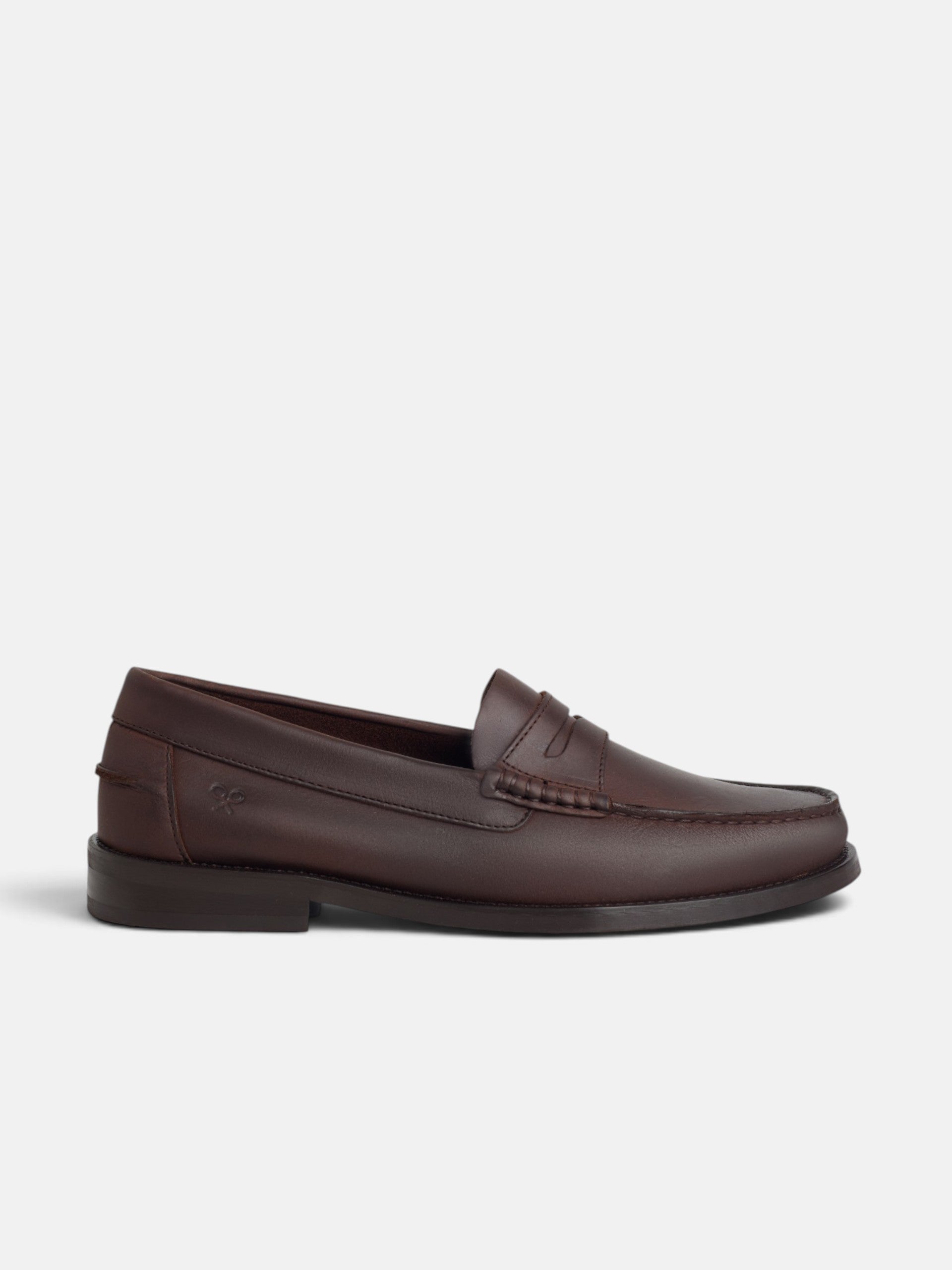 Mocassin en cuir marron