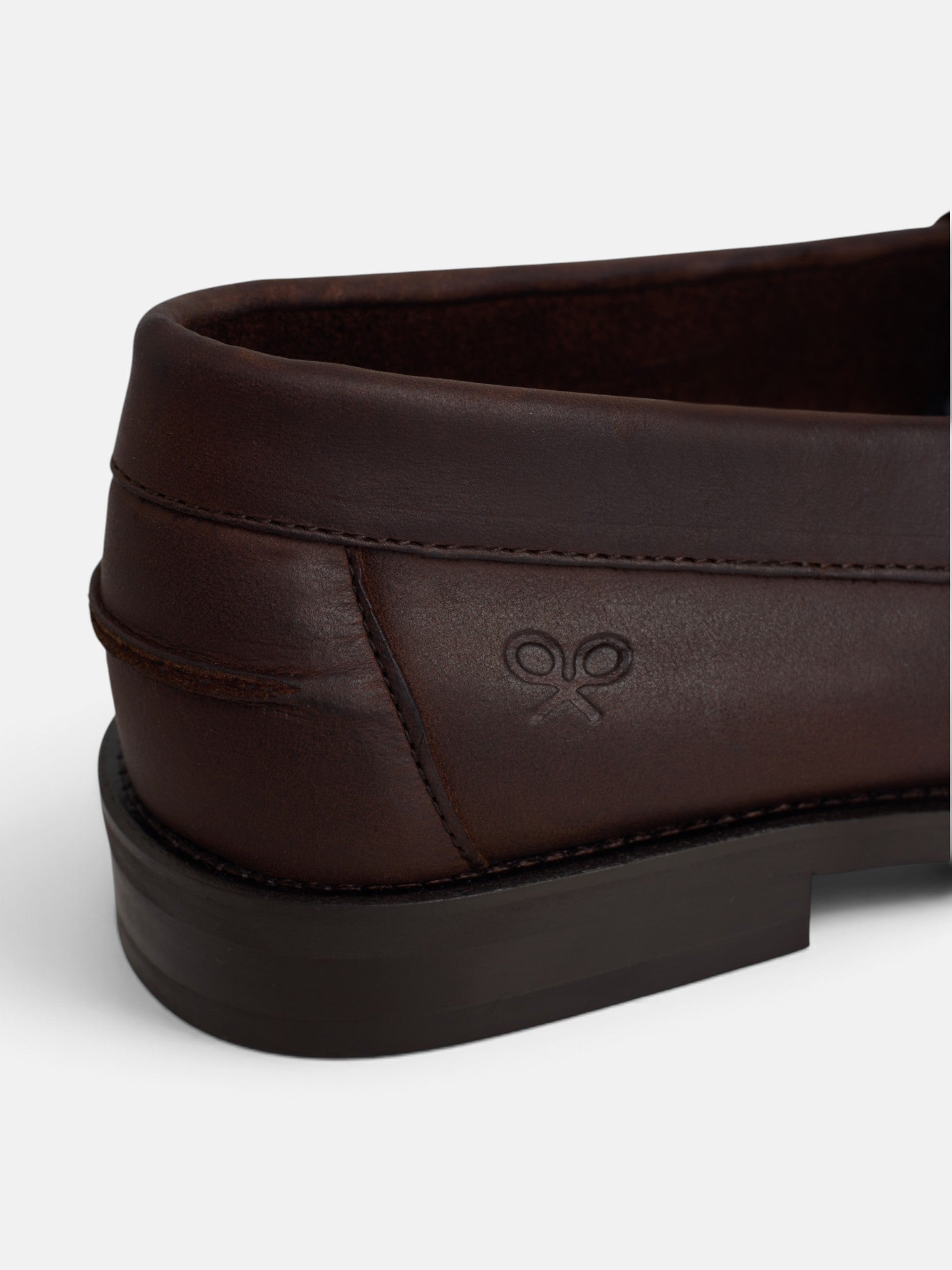 Mocassin en cuir marron