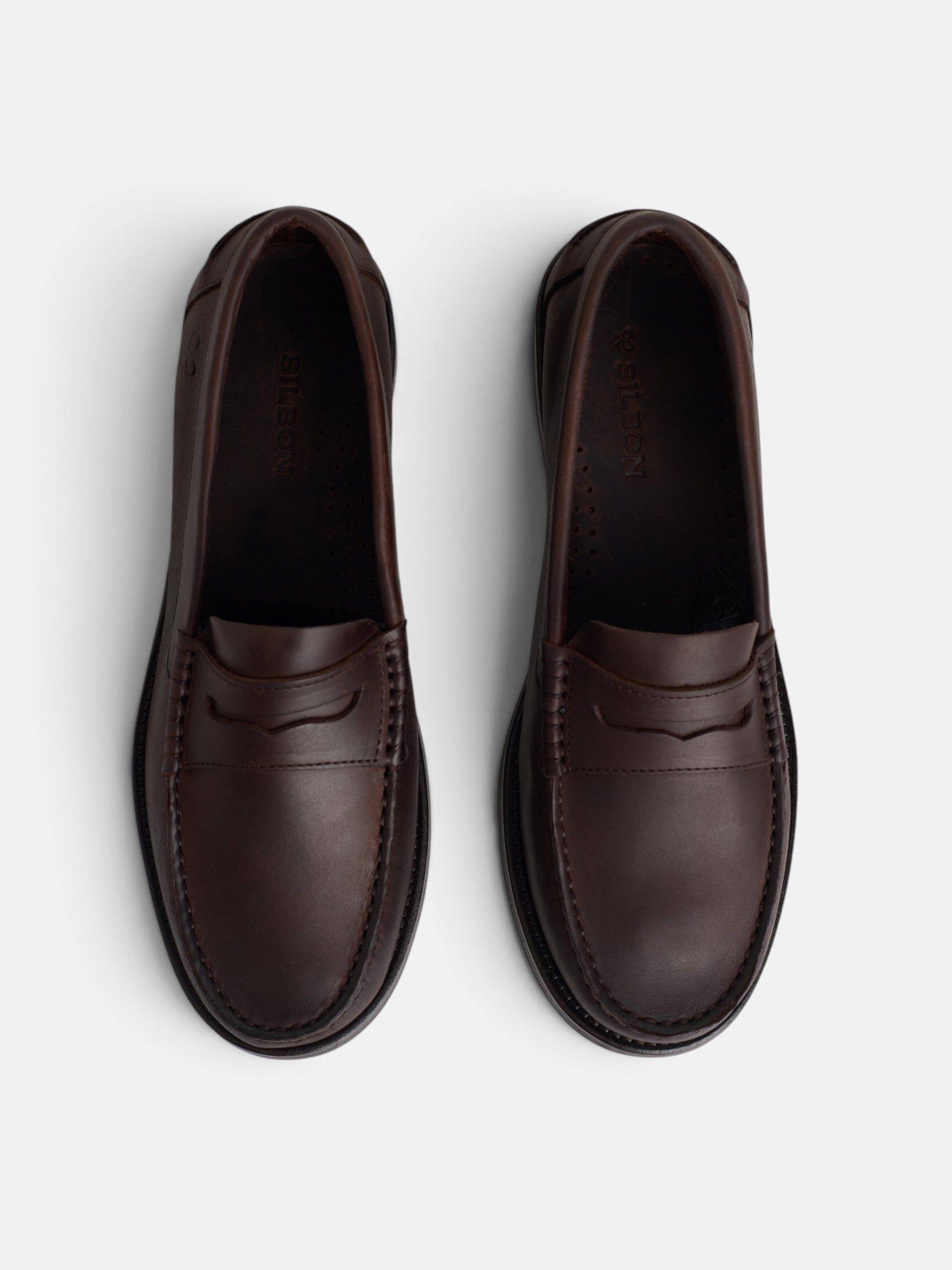 Mocassin en cuir marron
