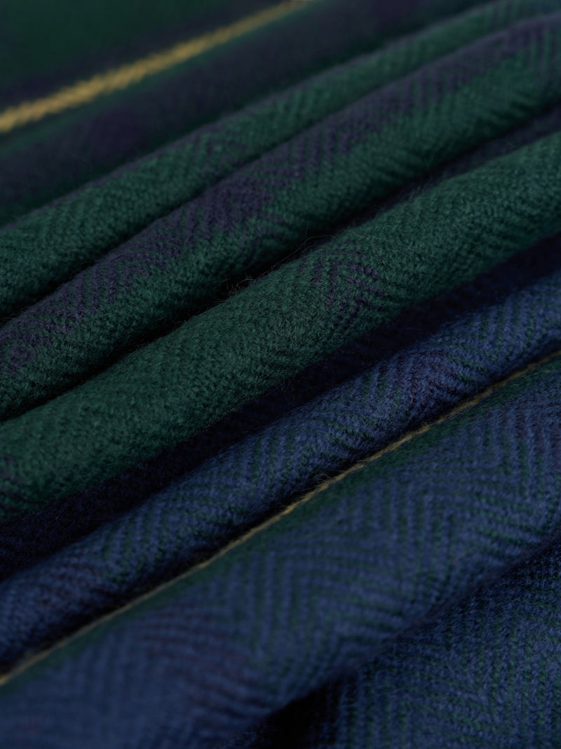 Bufanda cuadro tartan azul marino