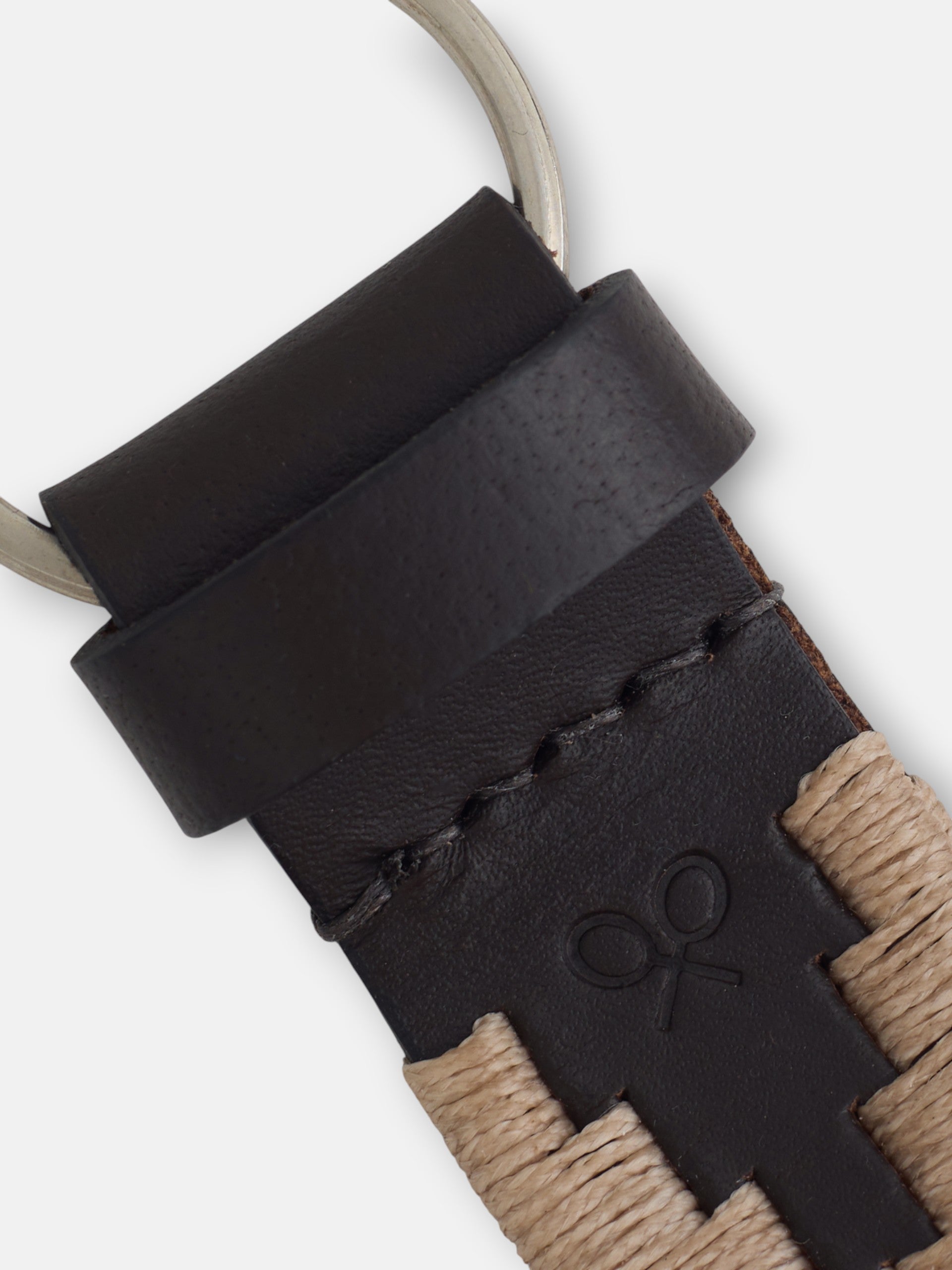 Argentinian multicolor navy blue leather keychain