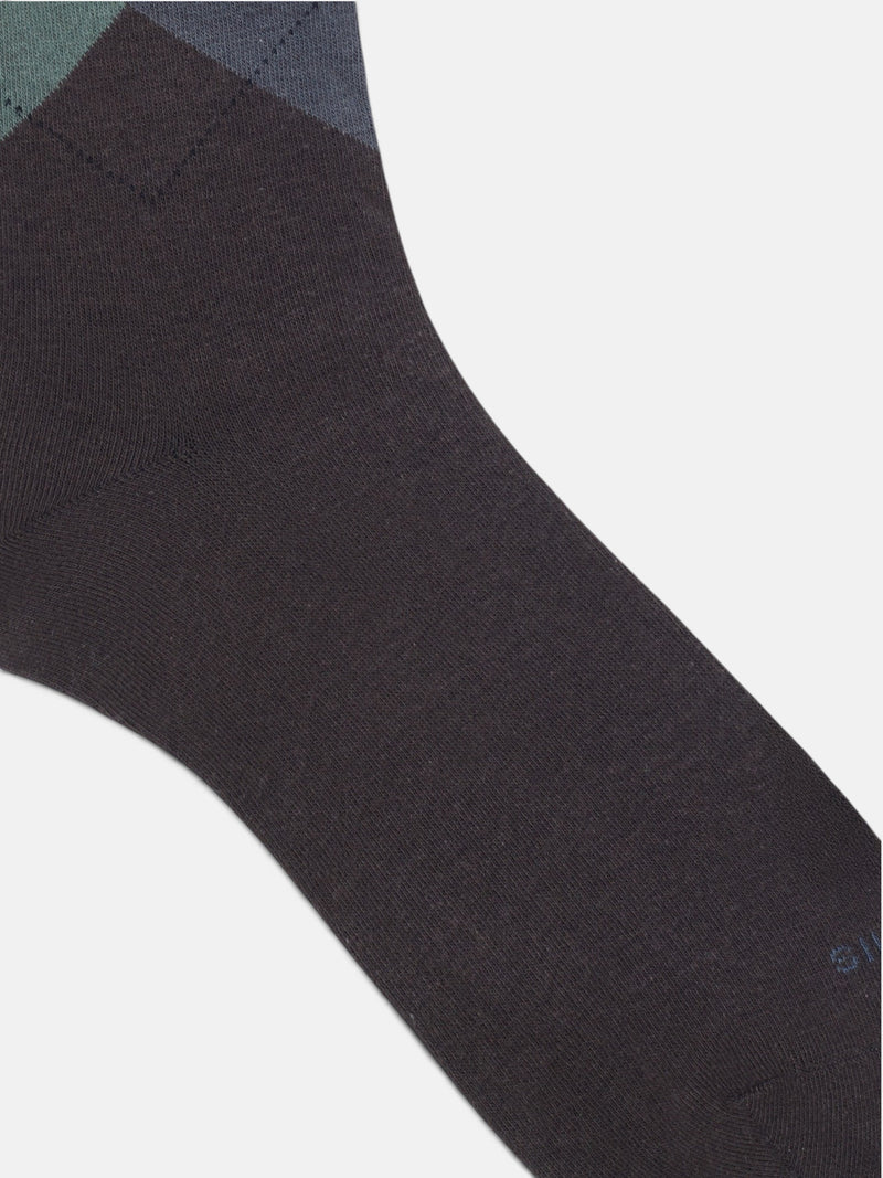 Brown argyle socks