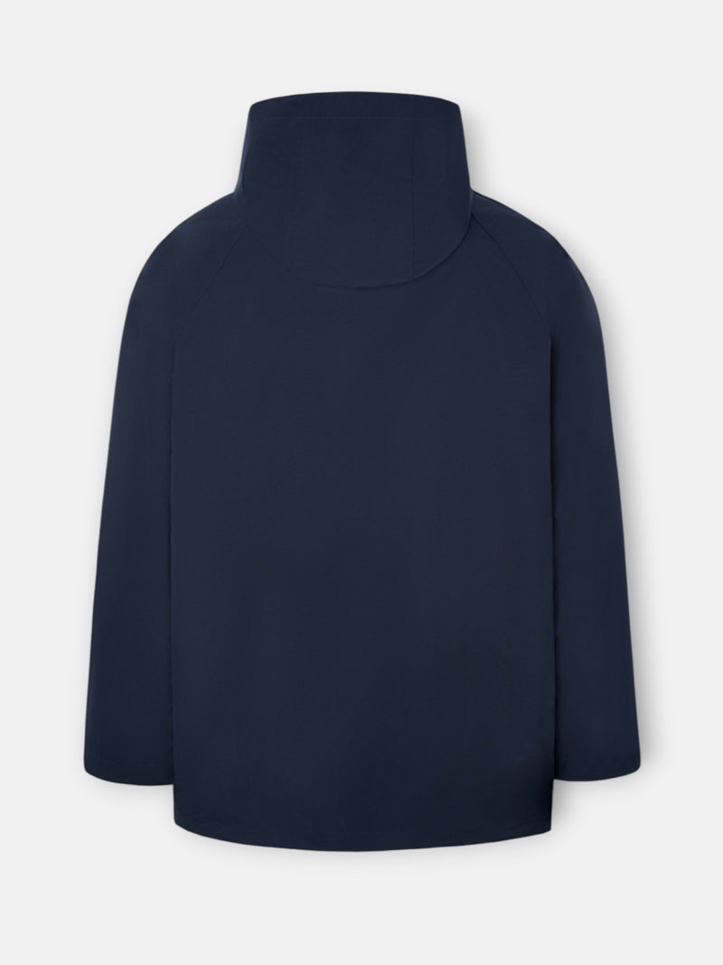 Navy blue technical windbreaker