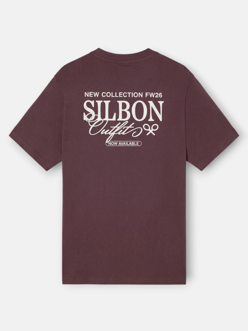 Camiseta silbon outfits bordô