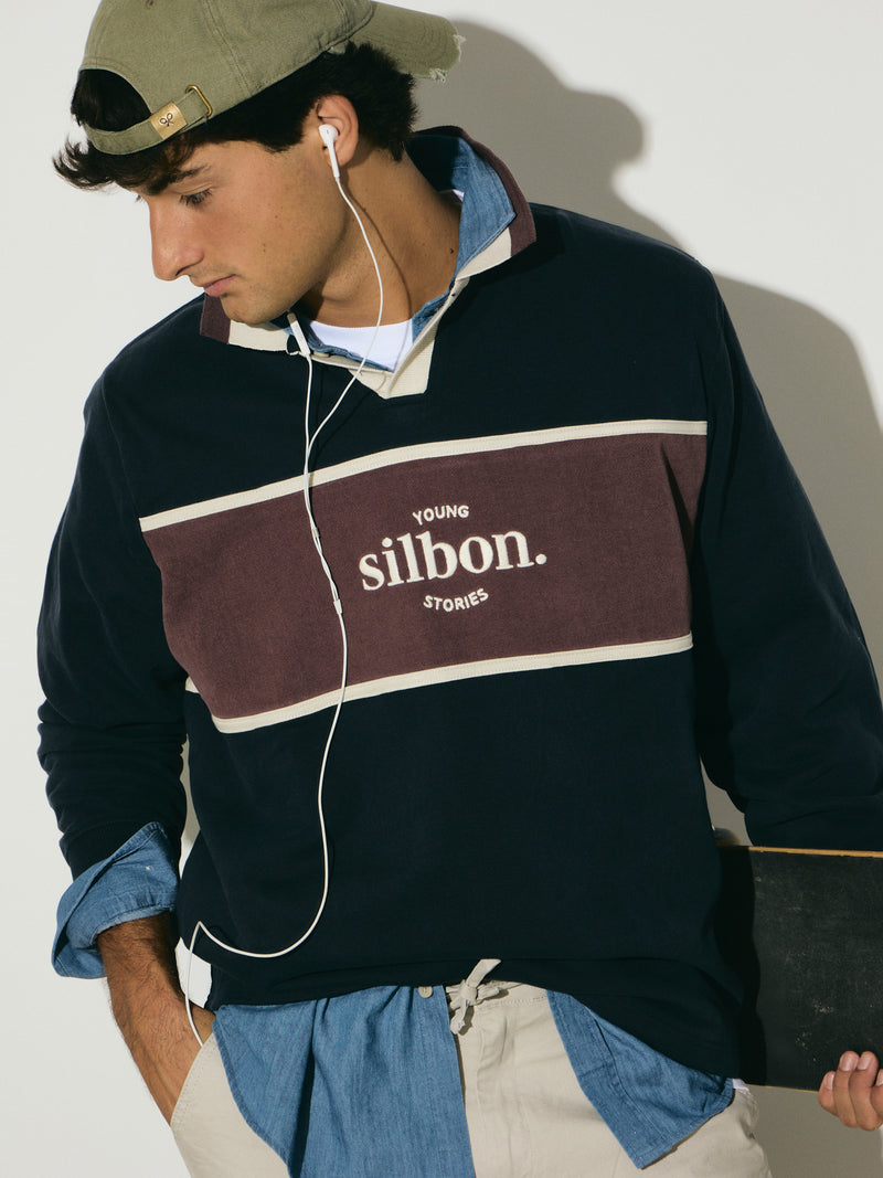 Sudadera polo young stories azul marino