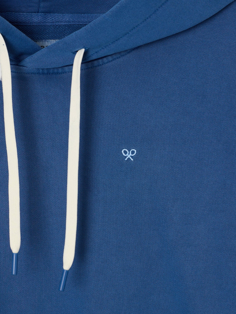 Relaxed fit blue hangout hoodie