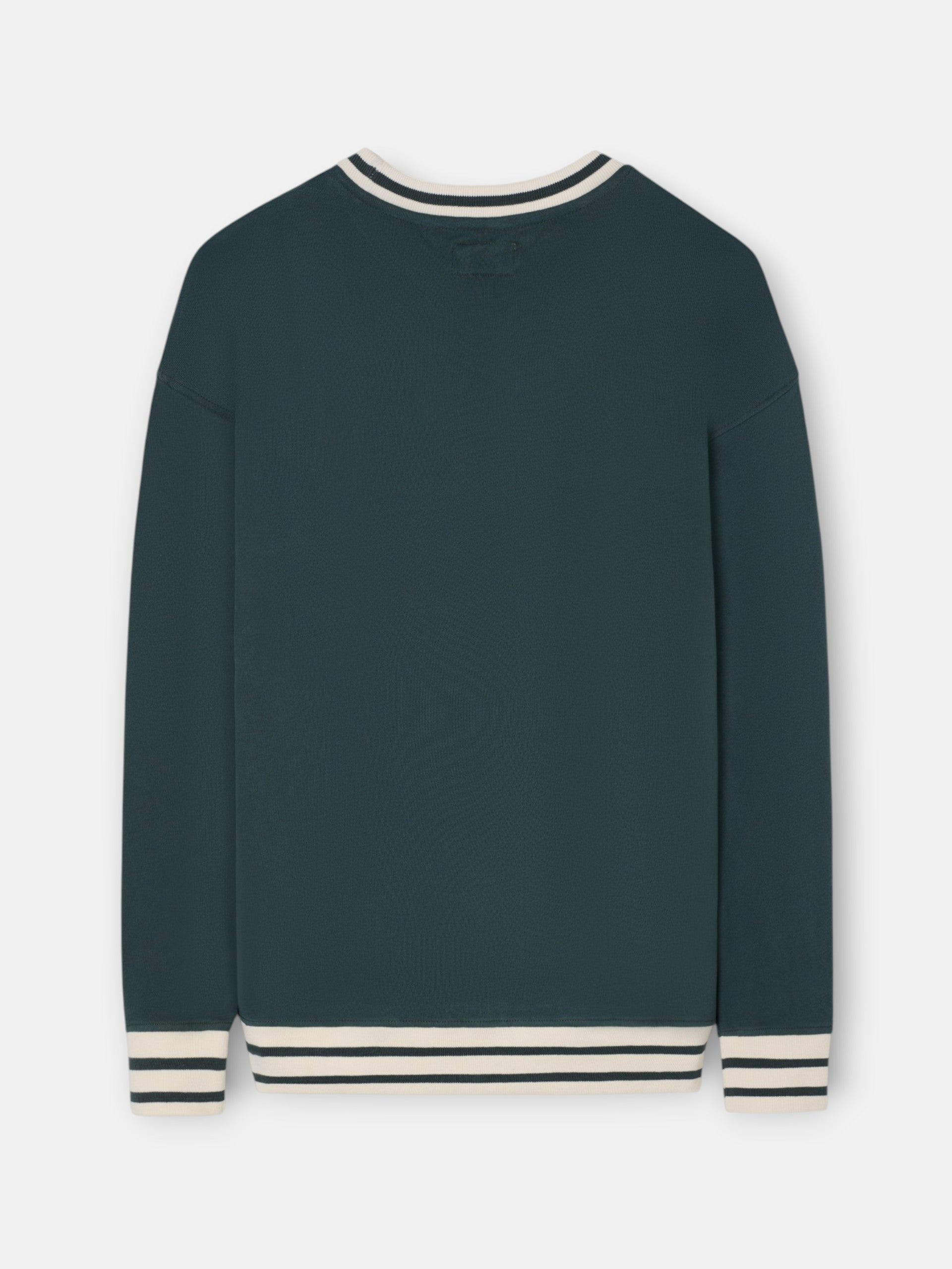 Sweatshirt relaxed fit retro verde escuro