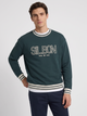 Sudadera relaxed fit retro verde oscuro