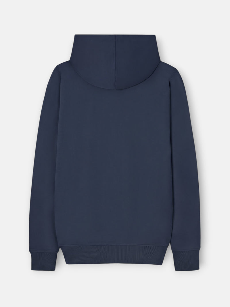 Blue tone patch hoodie
