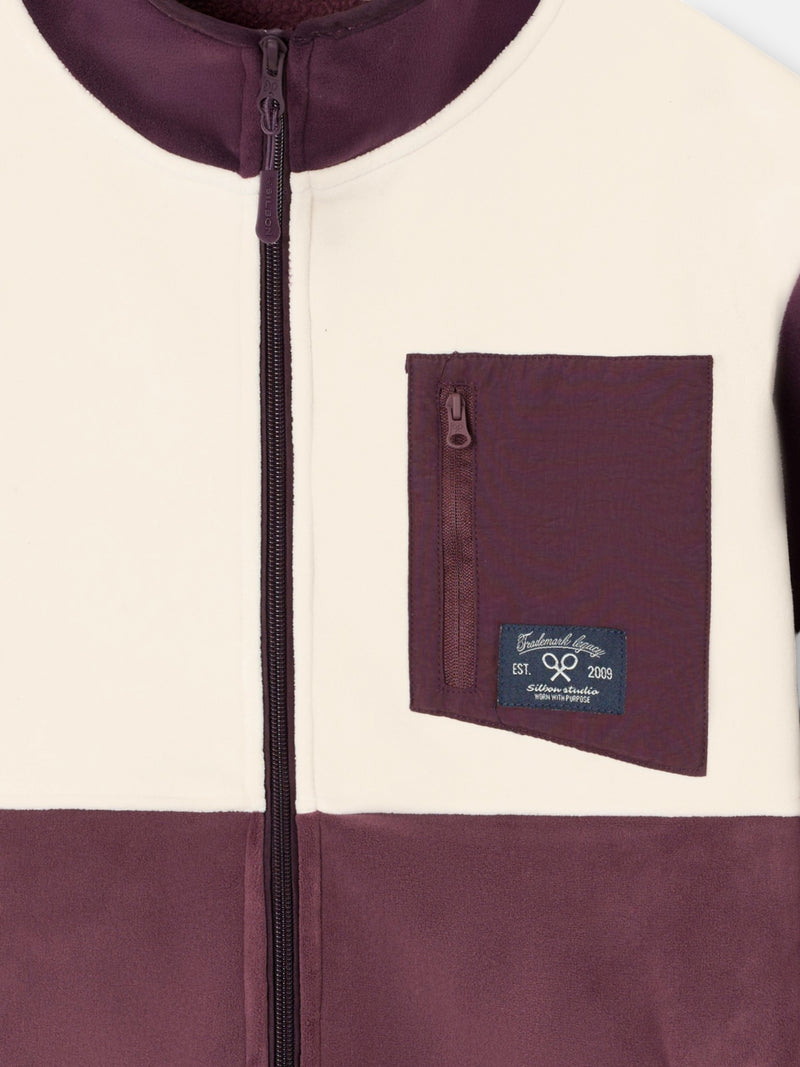 Two-tone burgundy fleece