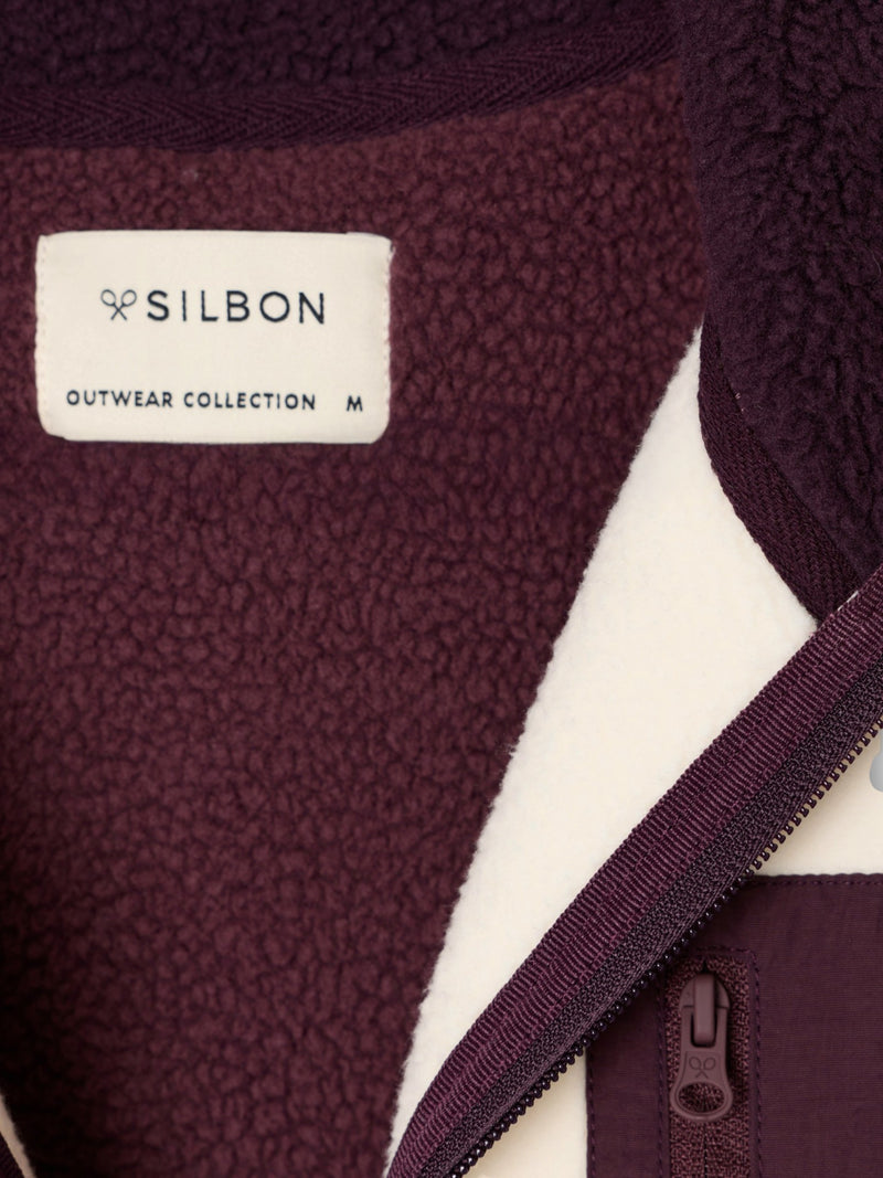 Two-tone burgundy fleece