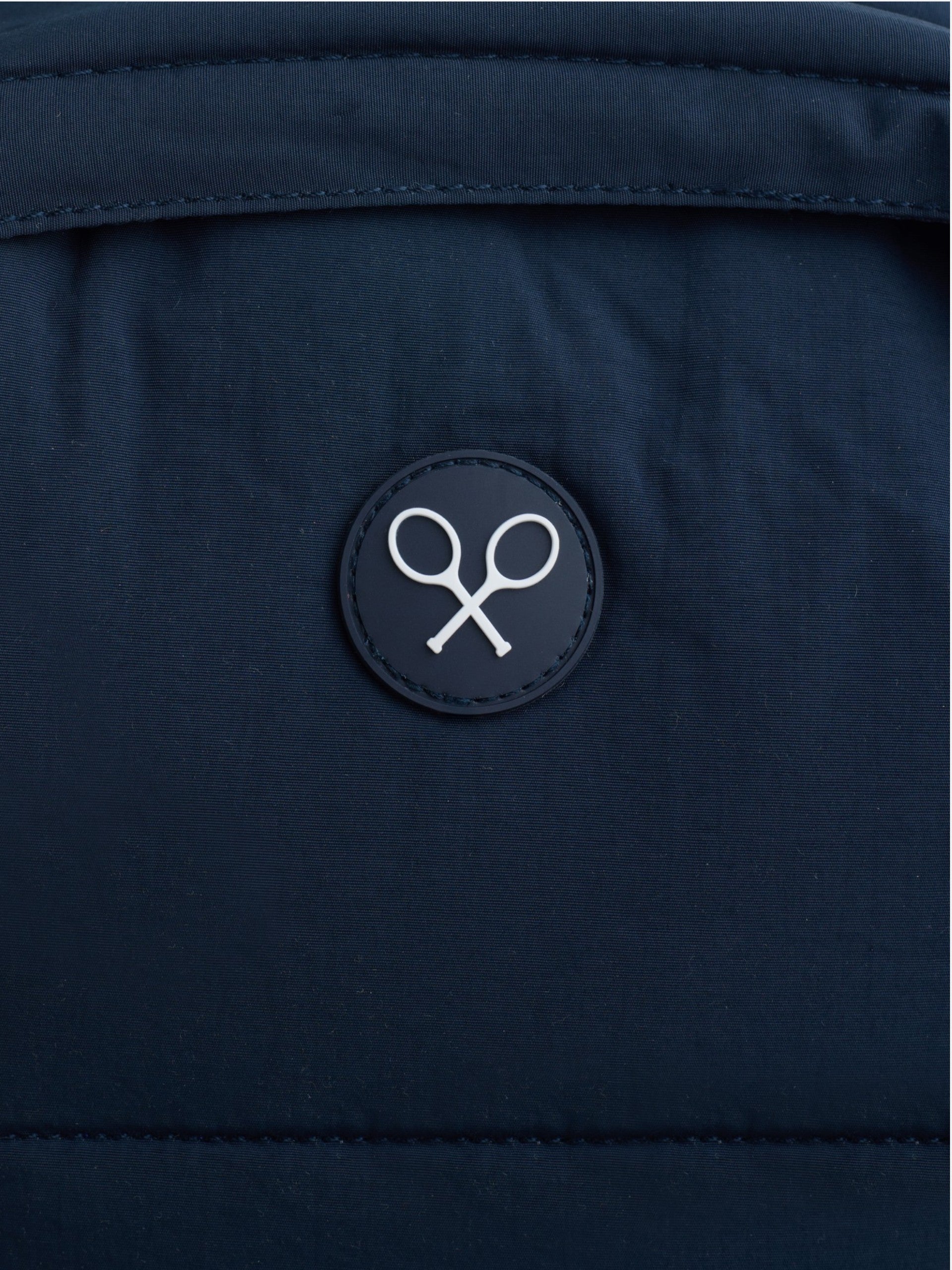 Navy blue padded backpack