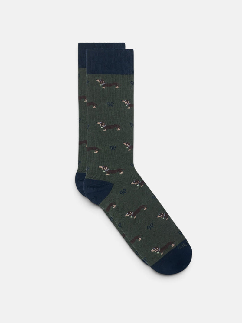 Silbon doggy green sock