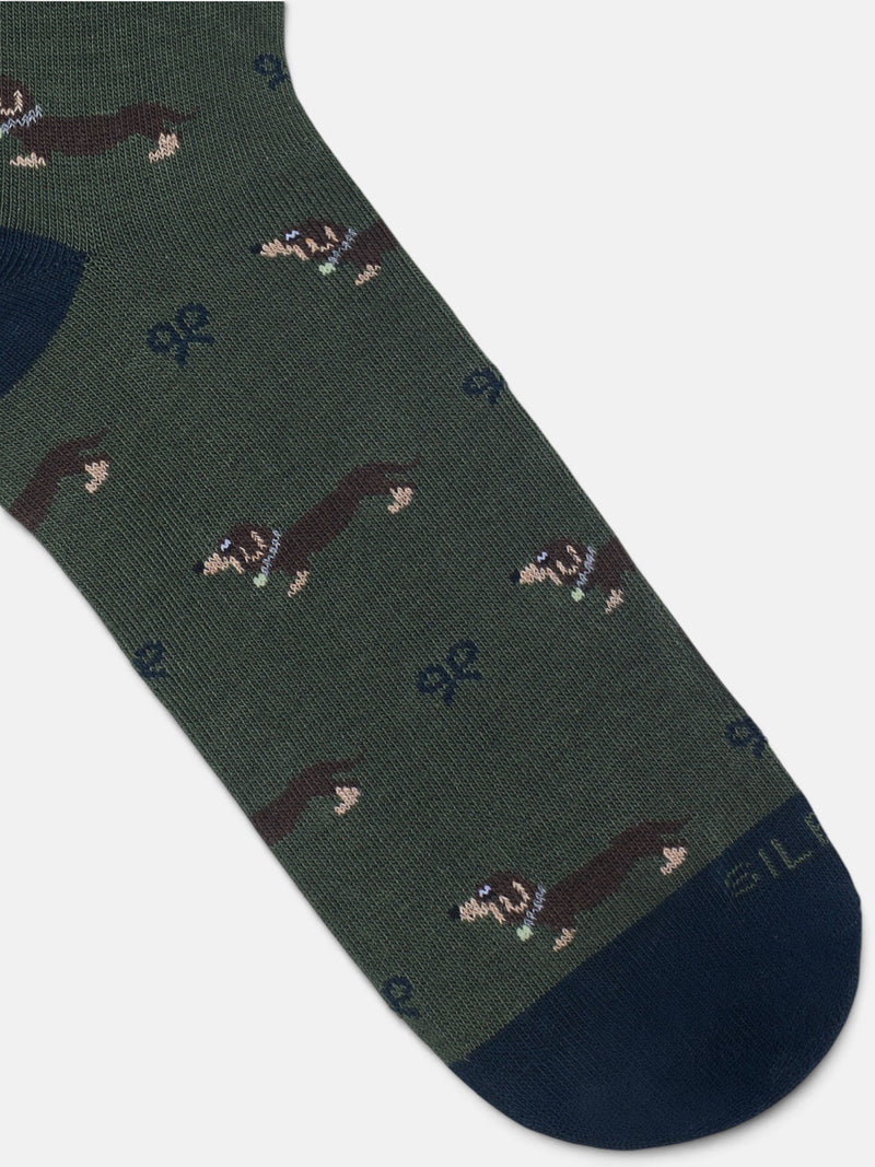 Silbon doggy green sock