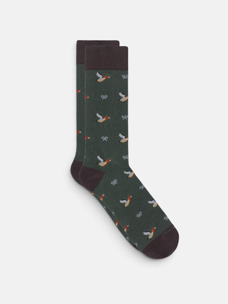 Silbon green duck socks
