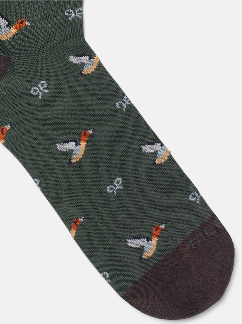 Silbon green duck socks