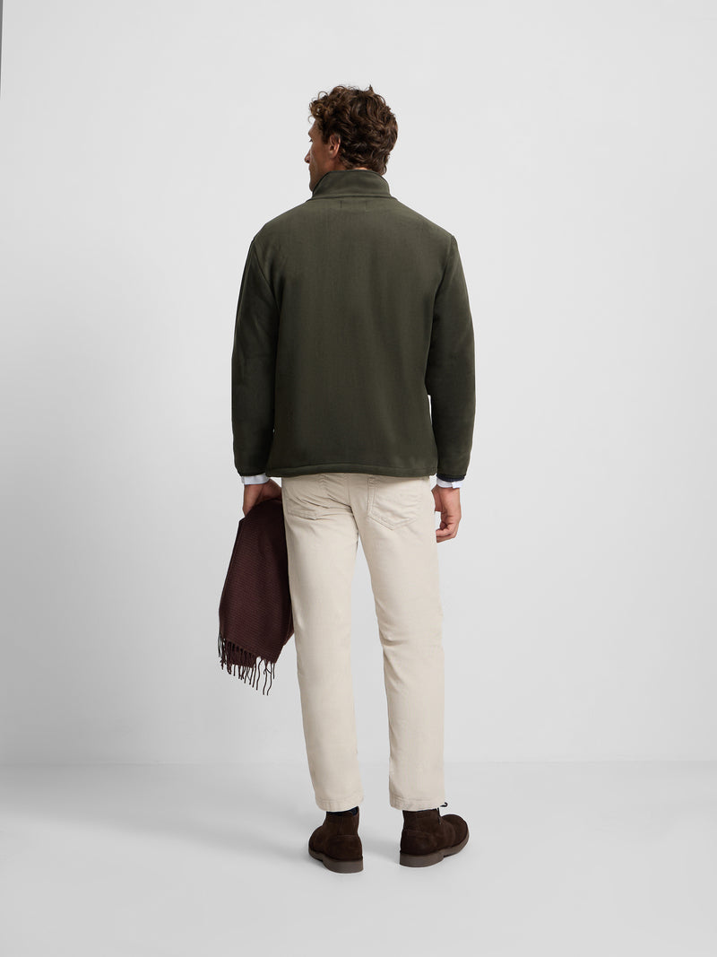 Green fleece lining