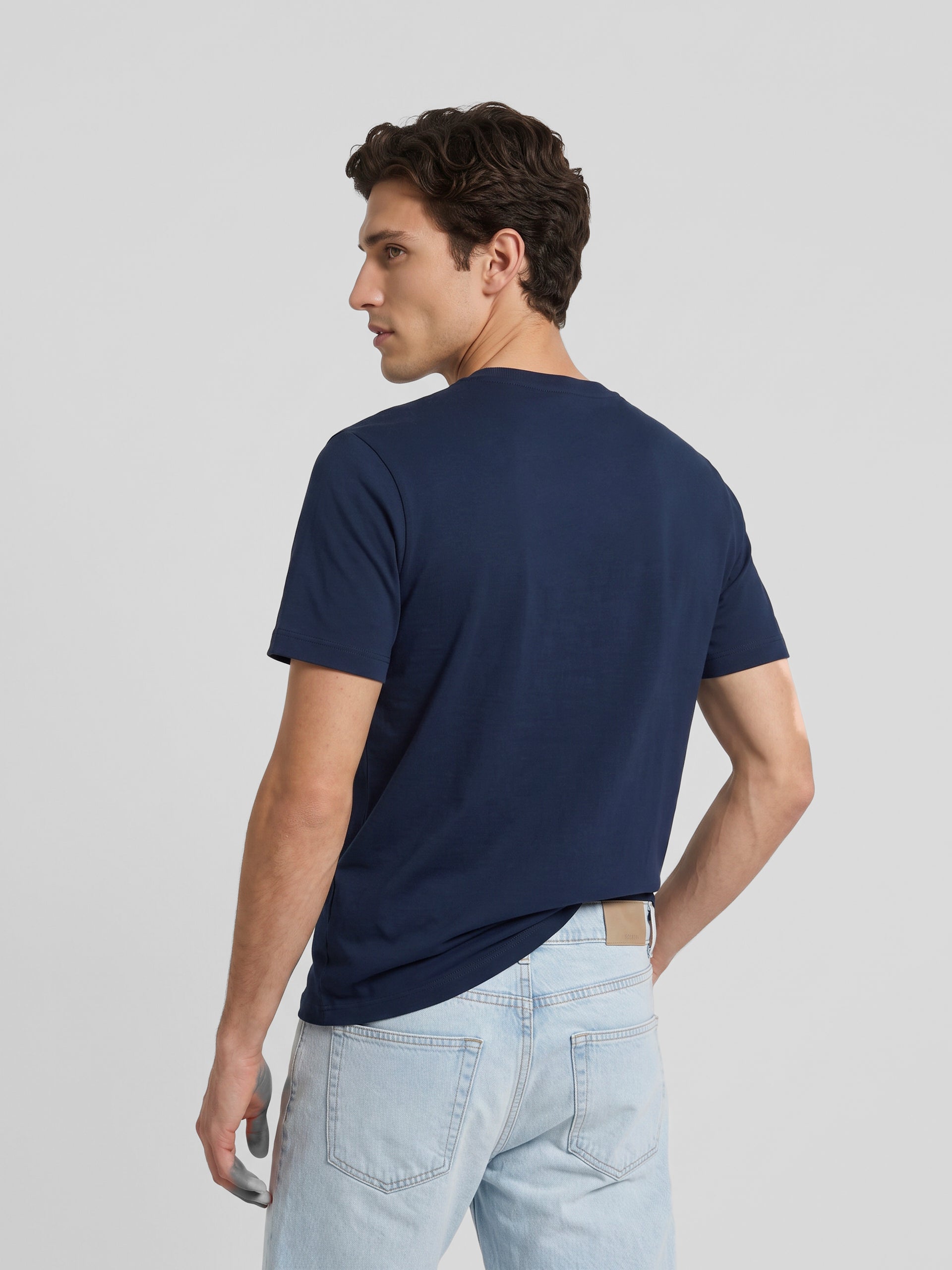 Camiseta Silbon flock azul-marinho