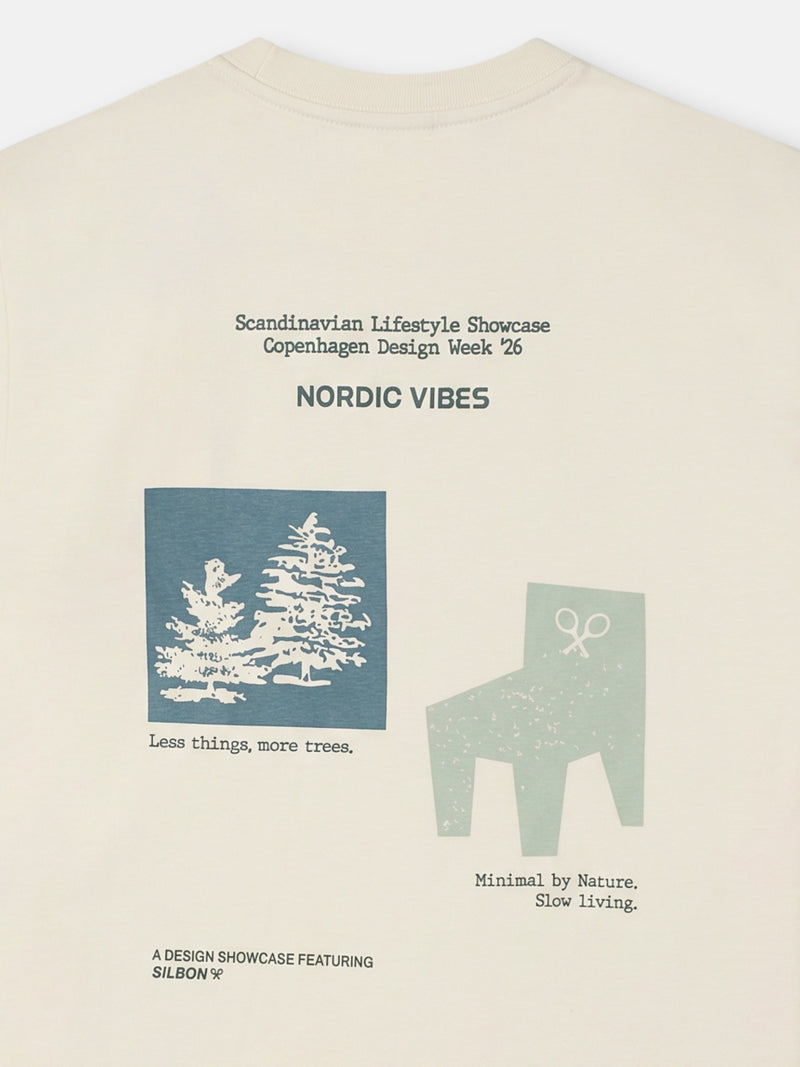 T-shirt nordic vibes crème