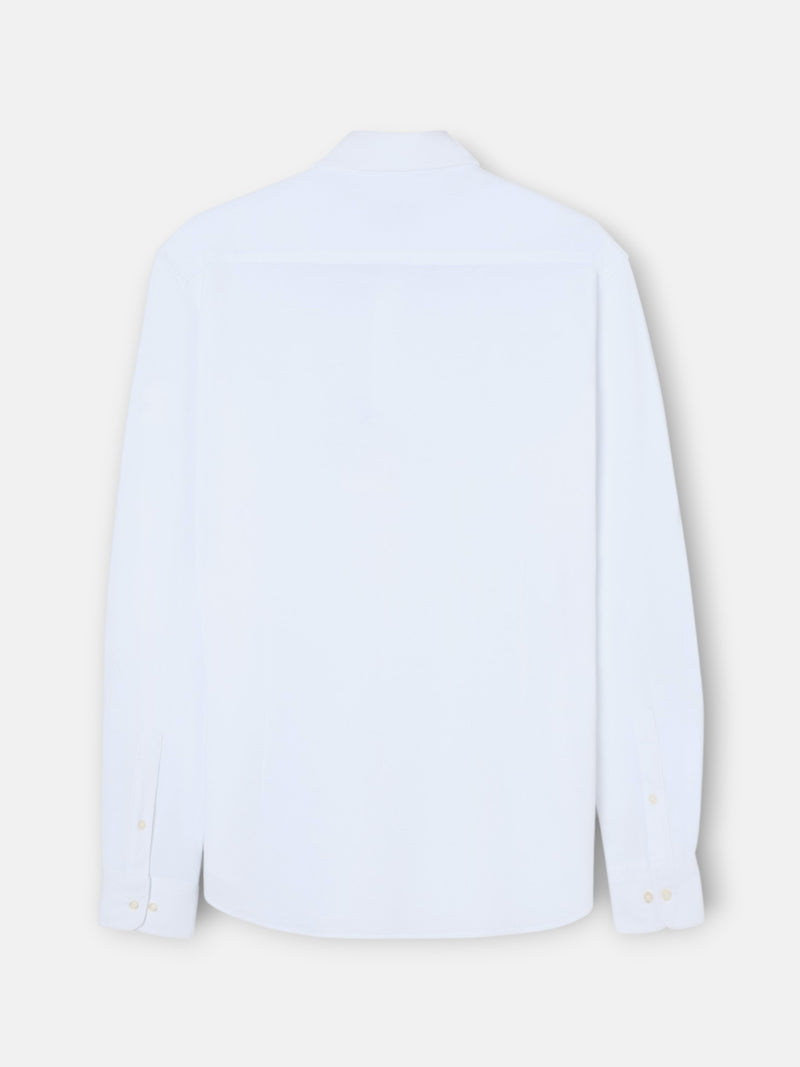 Camisa sport pique blanco