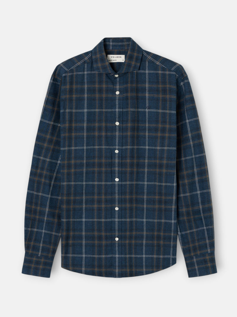 Camisa sport warm cuadro tartan navy