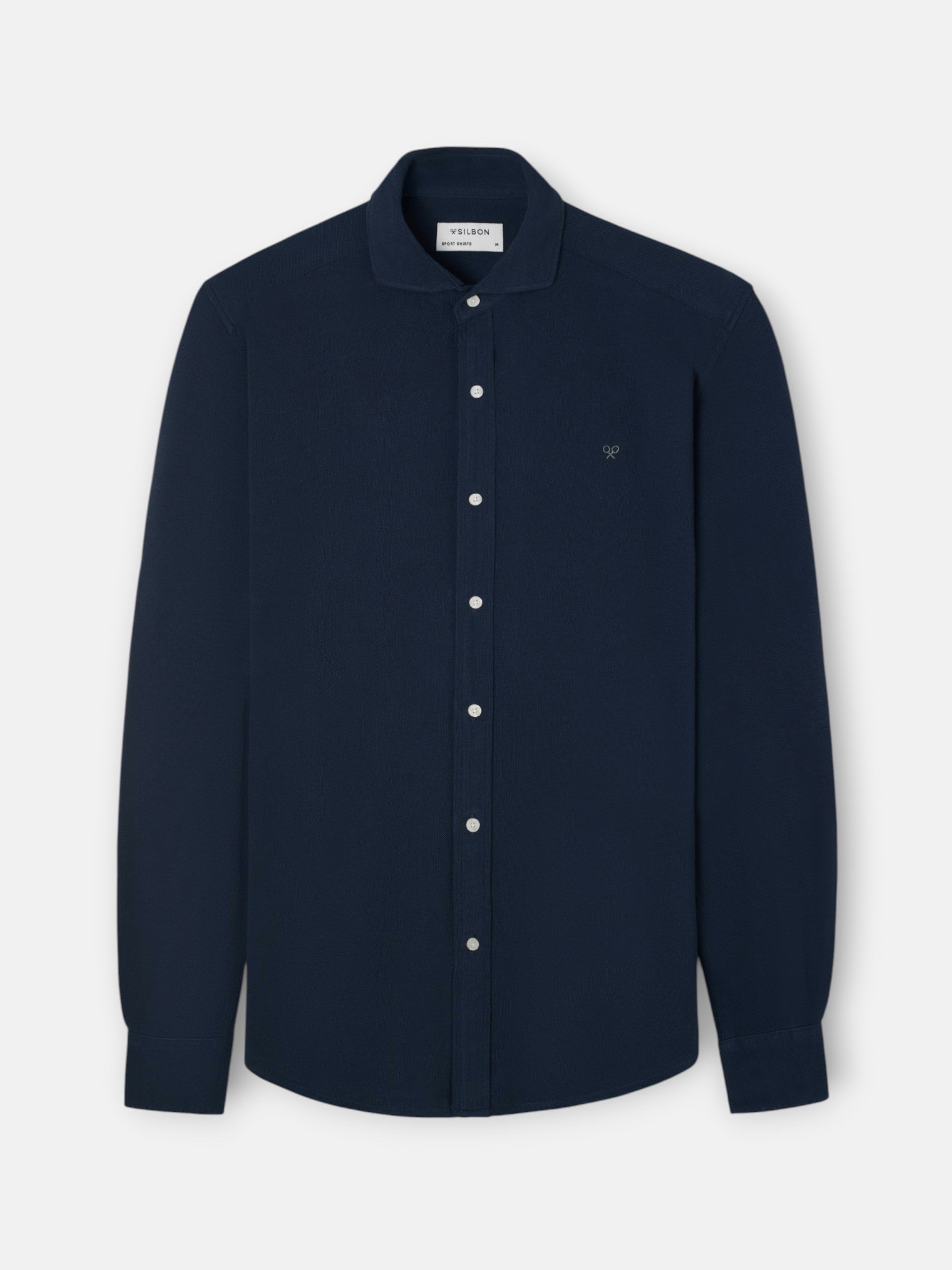 Camisa sport pique marino
