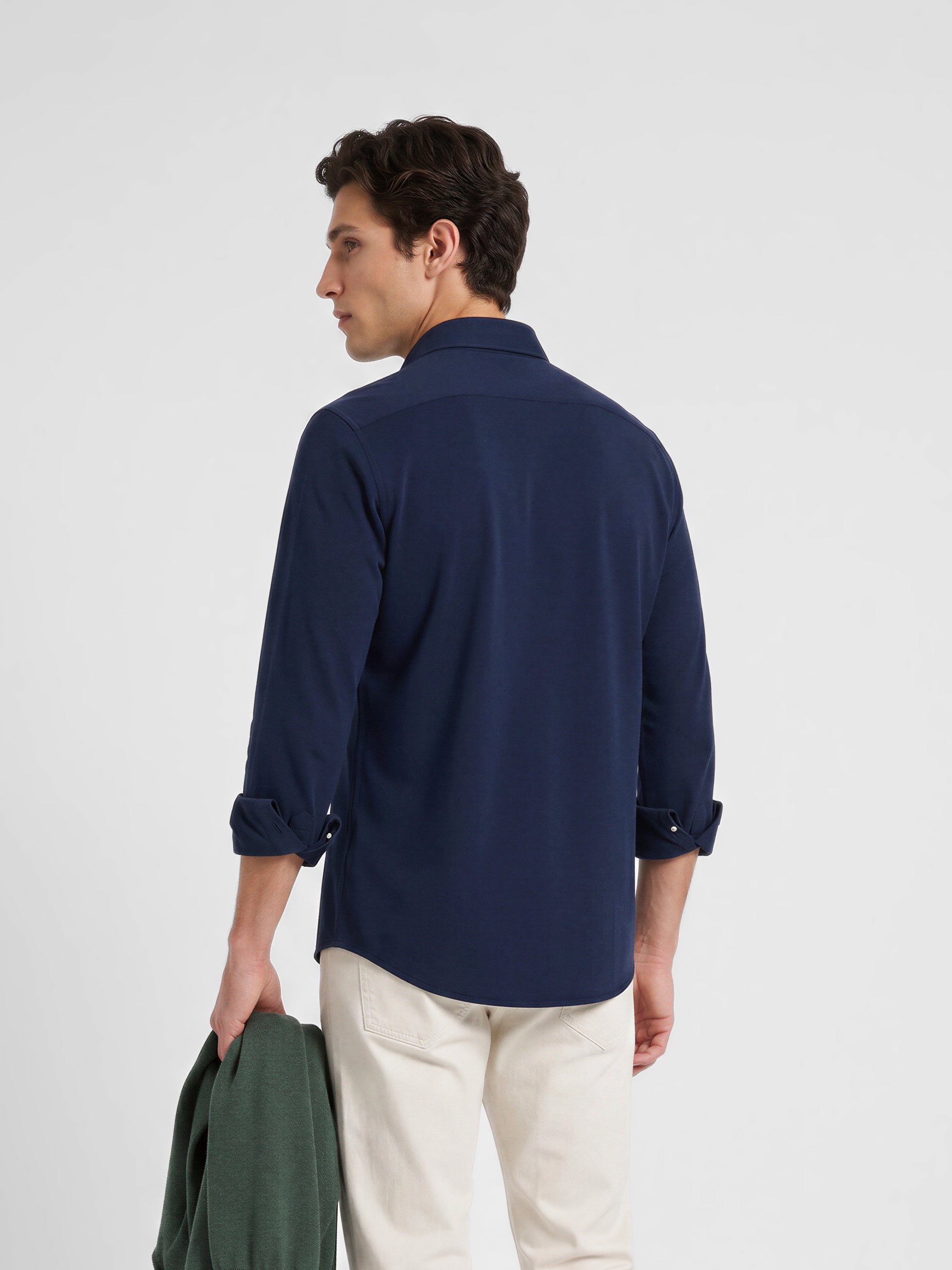 Camisa sport pique marino