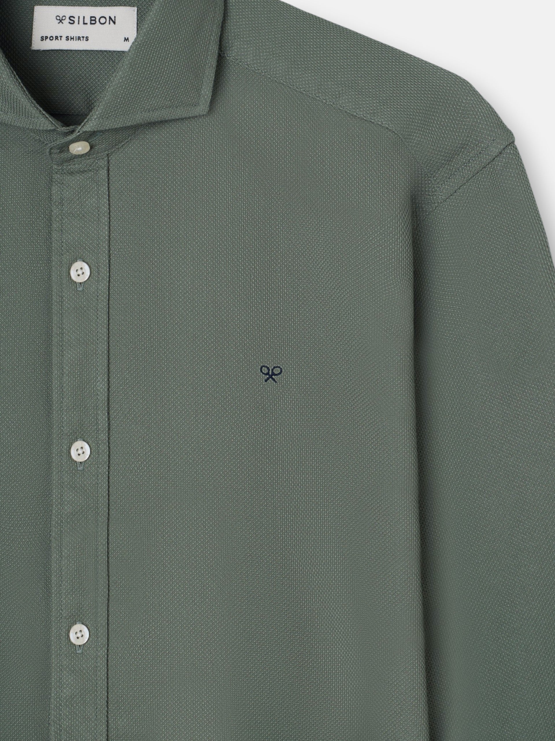 Camisa sport estructura verde