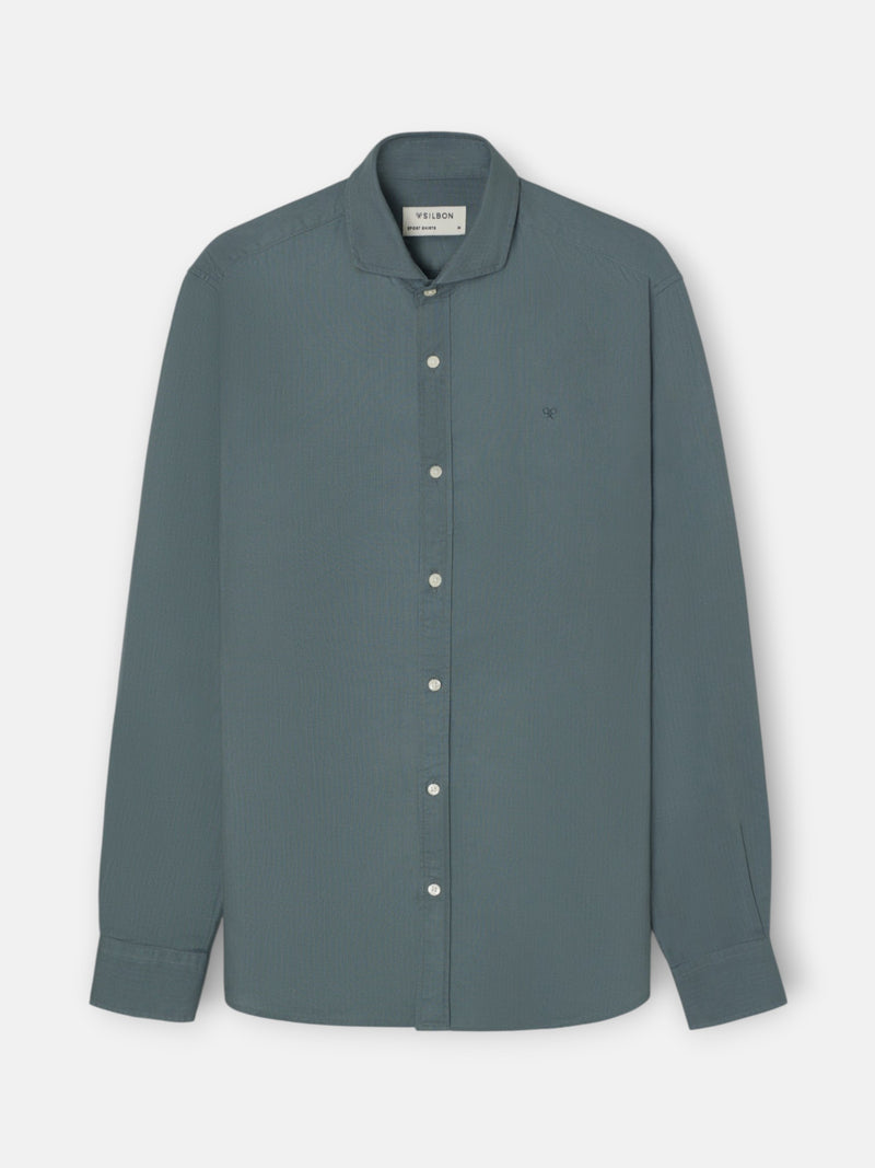 Chemise sport à chevrons vert moyen