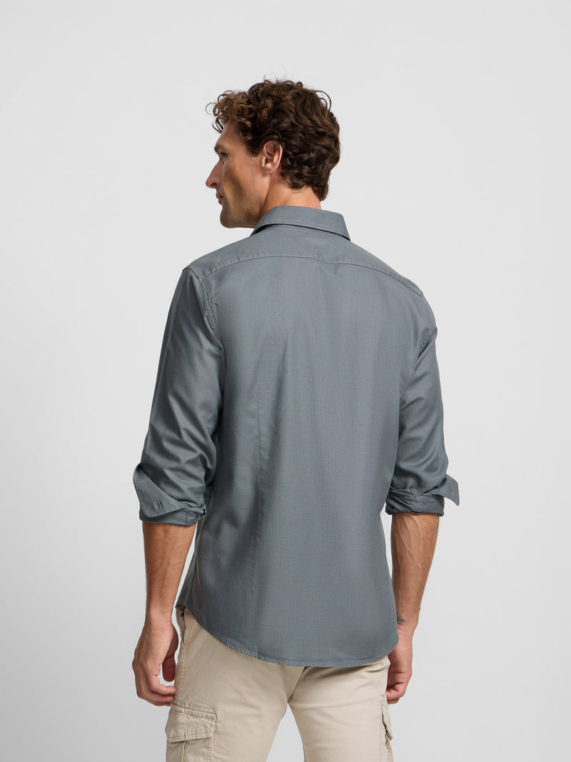 Chemise sport à chevrons vert moyen