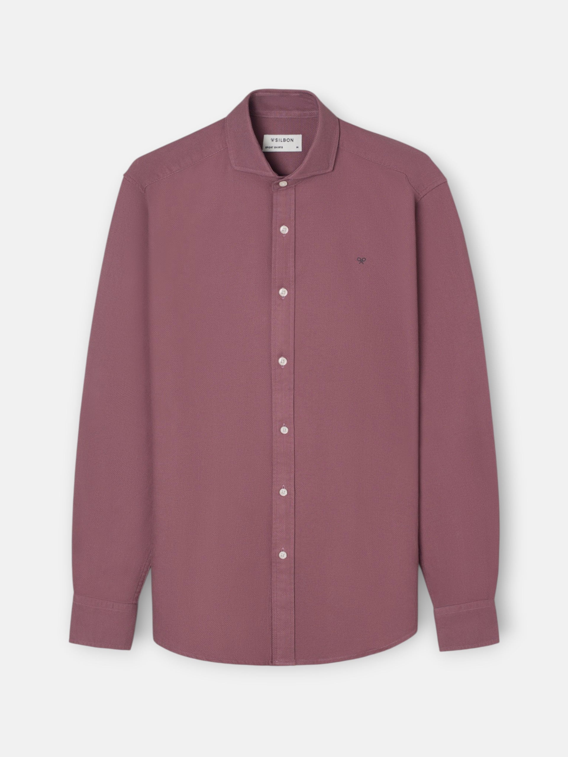 Camisa sport estructura burdeos