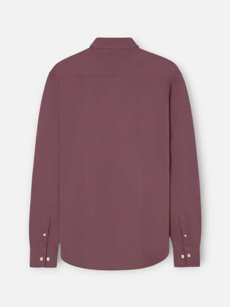 Chemise sport piqué bordeaux