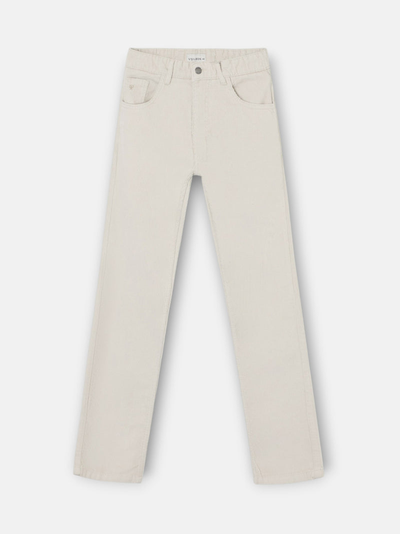 Pantalon sport cinco bolsillos pana piedra