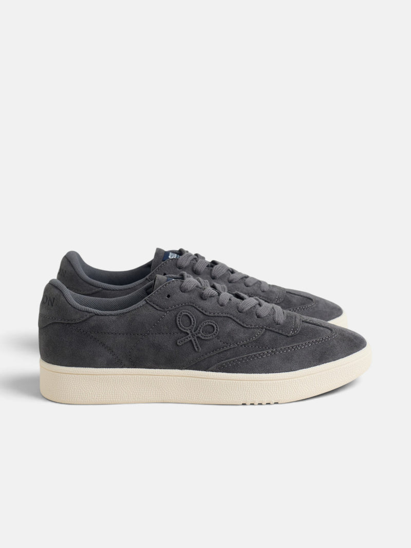 Zapatilla casual serraje azul marino